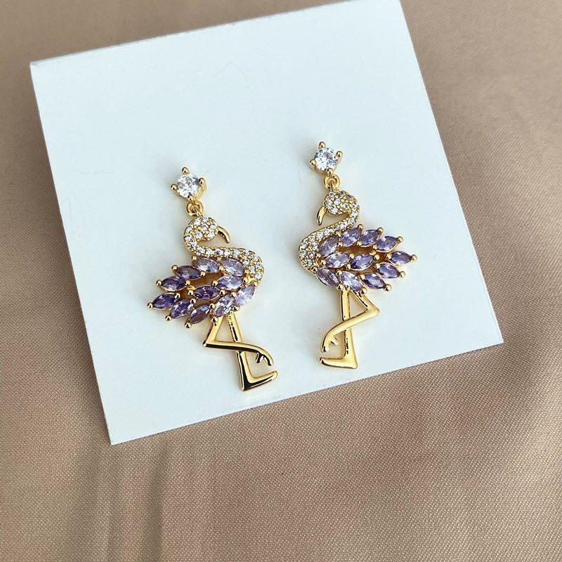 Kate Spade Flamingo Earrings Crystal 