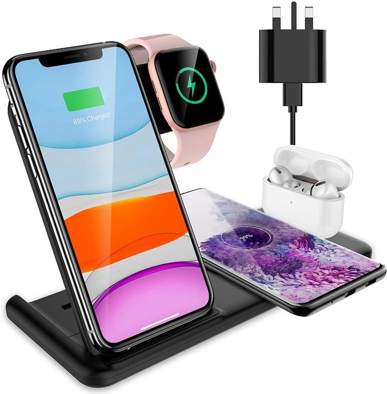 KKM 4 in 1 Wireless Charger, Wireless Charging Station,15W Fast