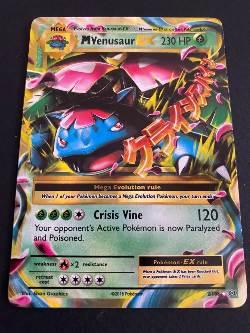 M Venusaur EX XY Evolutions 2/109 Pokemon Cards TCG, Hobbies & Toys