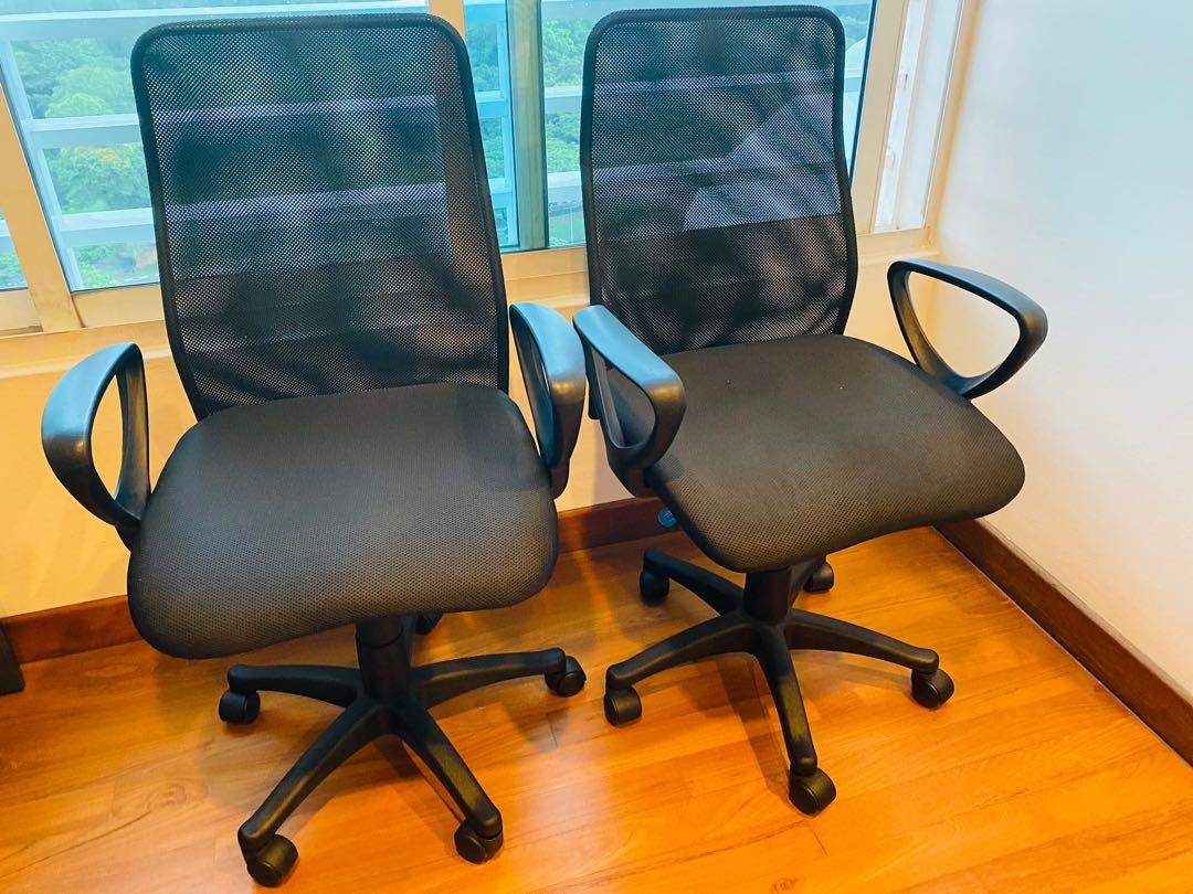 Mesh Office Chair 90 for two units, Furniture & Home Living