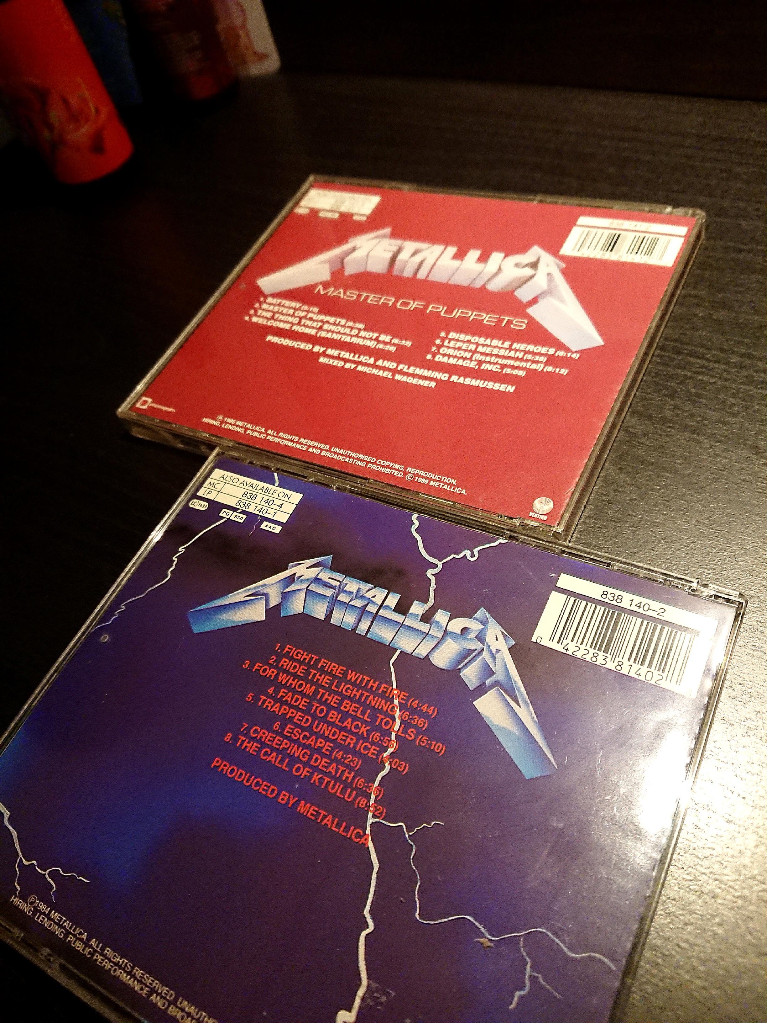 2 Metallica CDs Ride The Lightning + Master Of Puppets, Hobbies & Toys, Music & Media, CDs