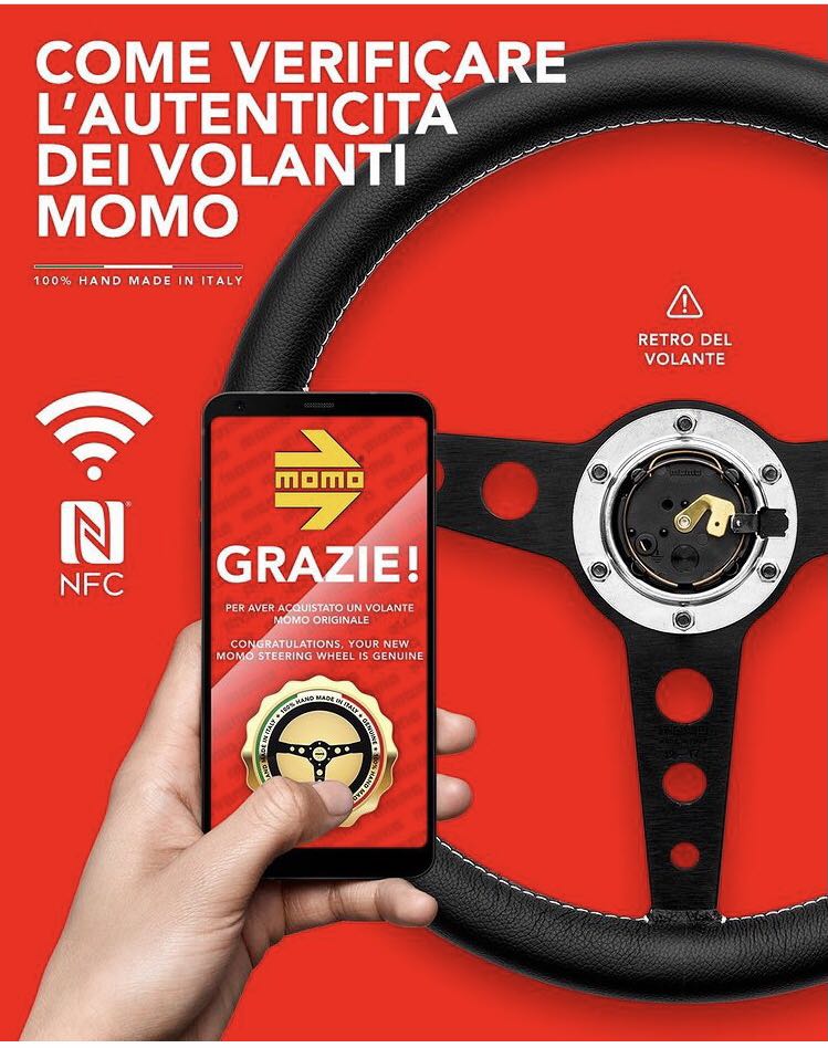 MOMO Steering Wheel Authenticity Verify using NFC Technology , Auto