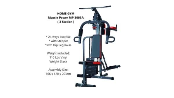 MUSCLE POWER MP3003A HOME GYM 110LBS W STEPPER DIP LEG RAISE 3 STATION Sports Equipment Other Sports Equipment and Supplies on Carousell