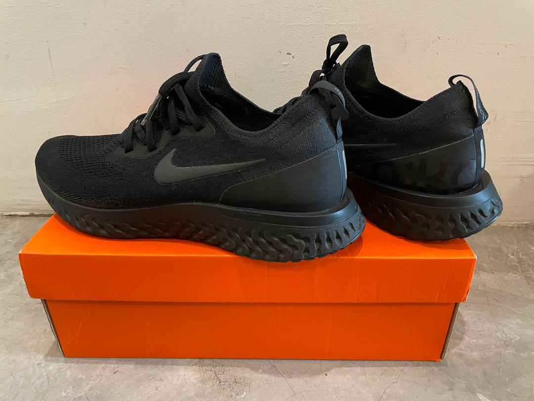 Epic react flyknit triple black clearance