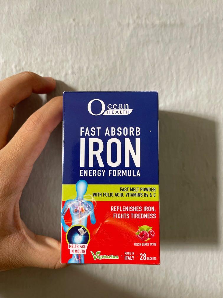 OCEAN HEALTH Fast Absorb Iron Energy Formula Fast Melt Powder Sachet