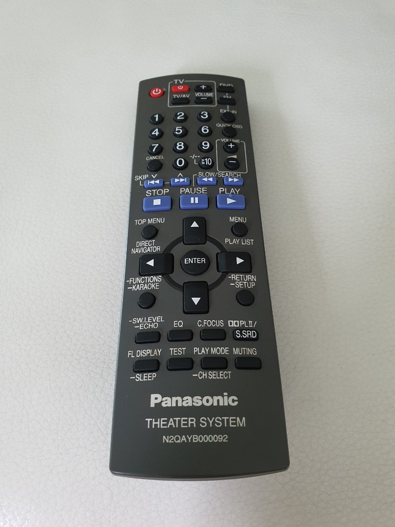 Original Panasonic Theatre System Remote Control, TV & Home Appliances