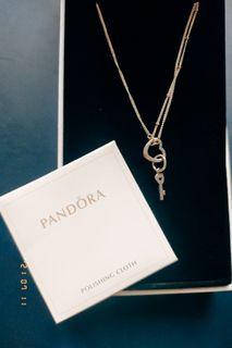 近全新）Pandora打開妳心純銀項鍊組