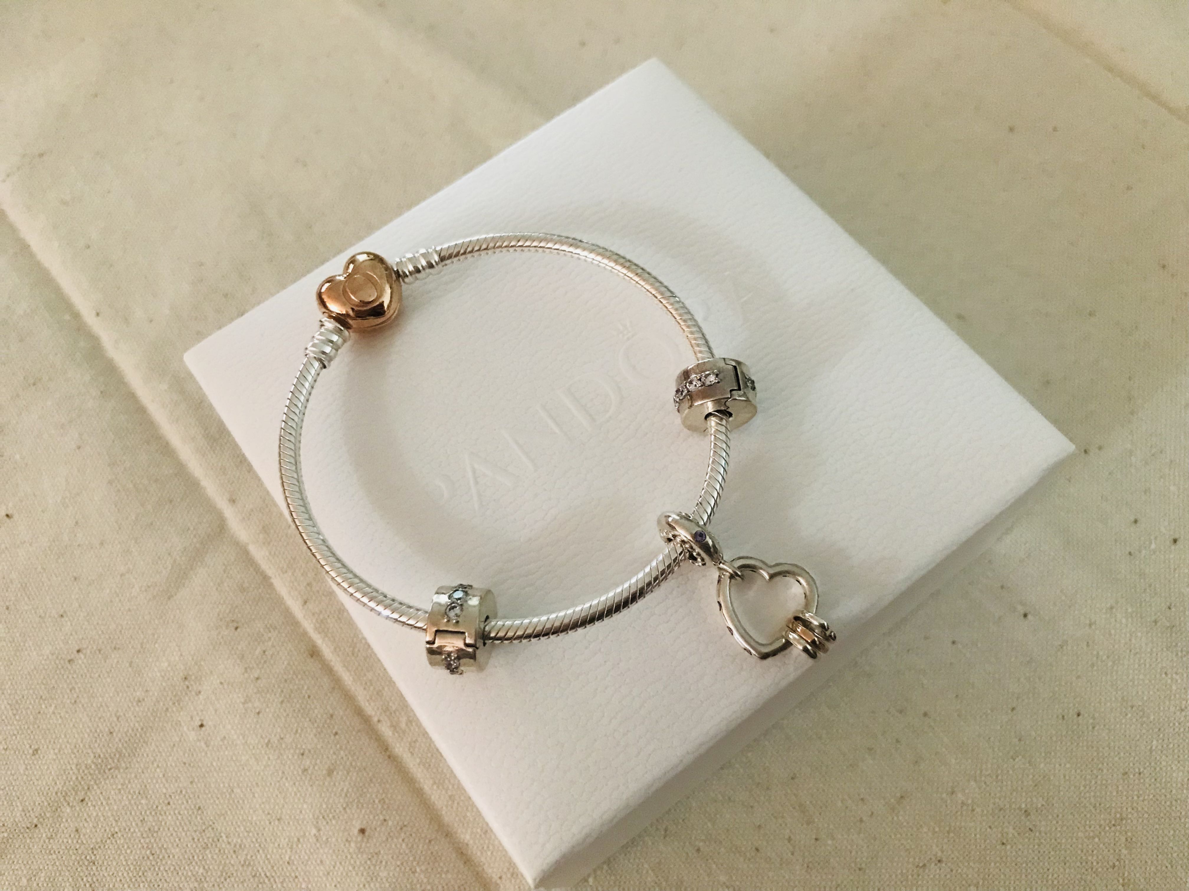 Pandora Moments Heart Clasp Snake Chain 