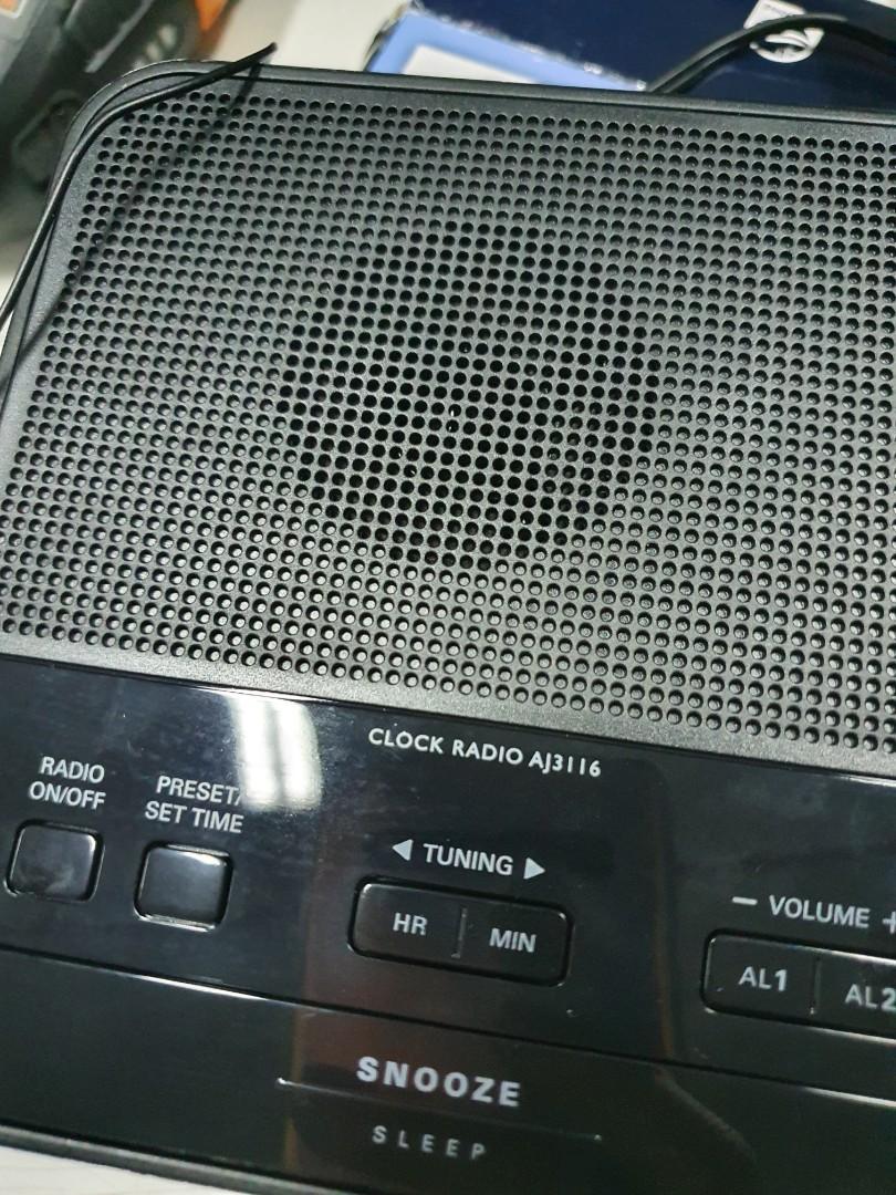 Philips Digital Tuning Clock Radio AJ3116 3 Pin Plug, Furniture & Home