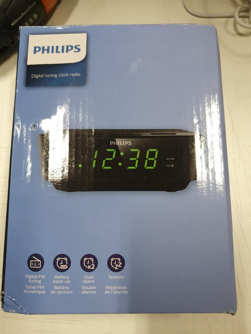 Philips Digital Tuning Clock Radio AJ3116 3 Pin Plug, Furniture & Home