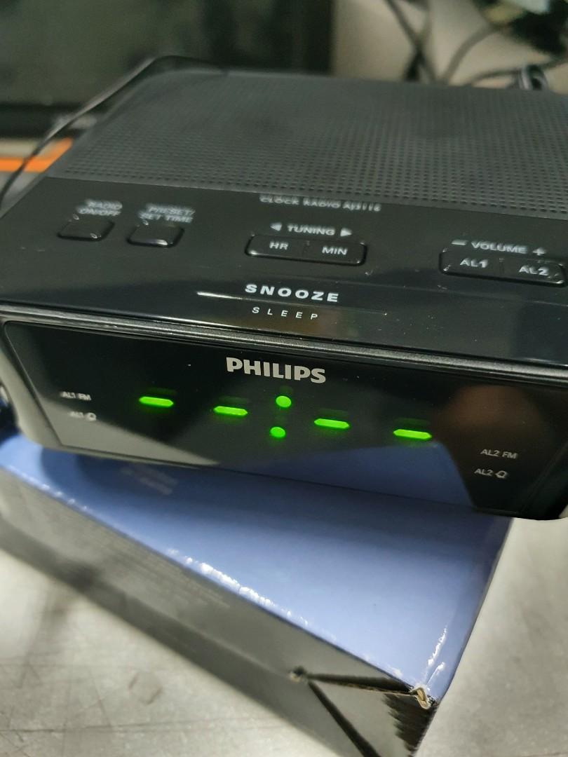 Philips Digital Tuning Clock Radio AJ3116 3 Pin Plug, Furniture & Home
