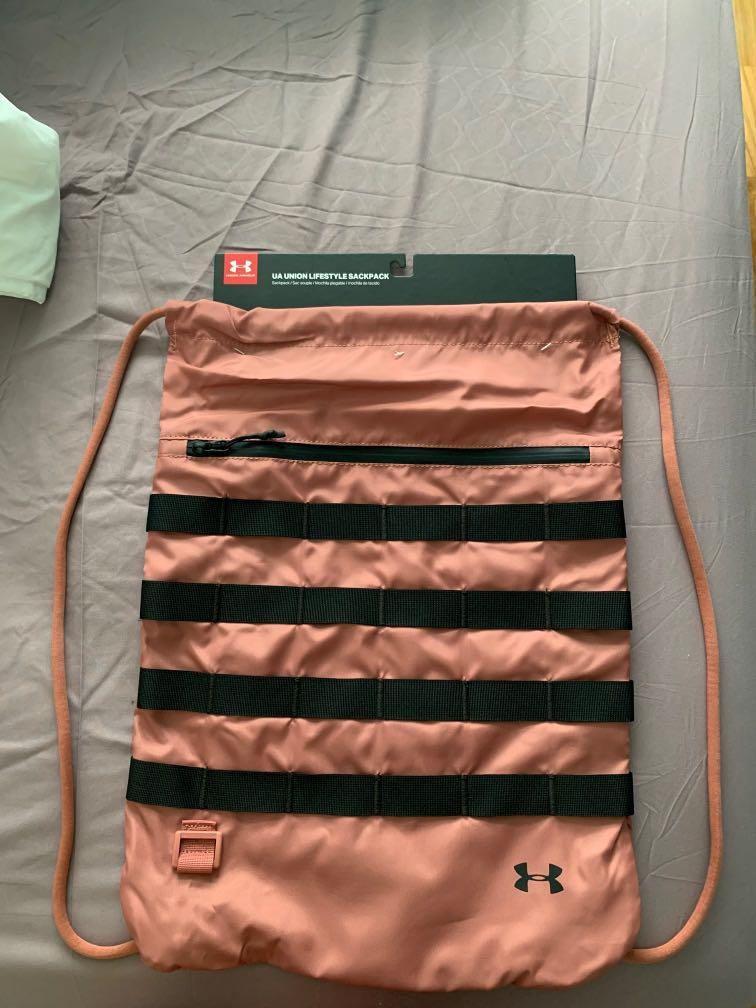 Pink Under Armour Sackpack, Women's Fashion, Bags Wallets
