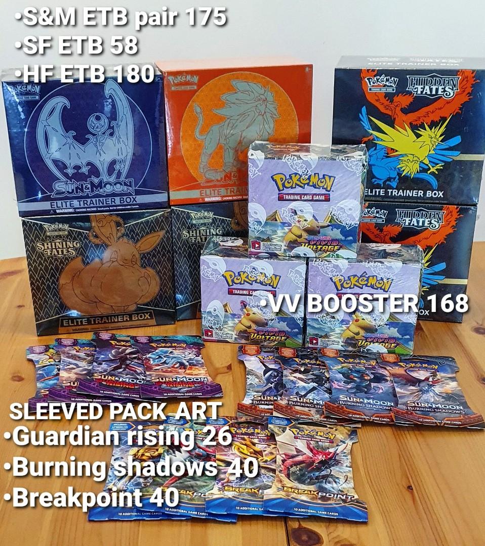 Pokemon Pokemon Cards Vivid Voltage Booster Box Shining Hidden Fates Guardian Rising Xy Breakpoint Burning Shadows Sleeveed Pack Art Set Sun And Moon Etb Hobbies Toys Toys Games On Carousell