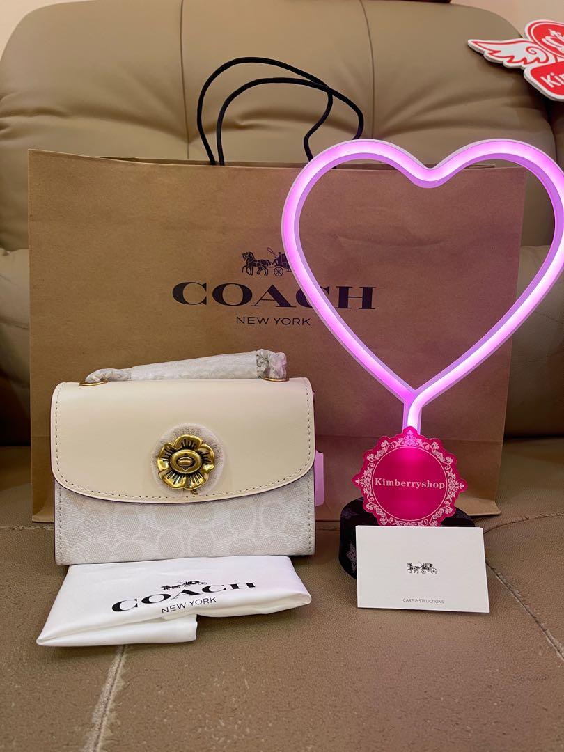 Coach parker 18 white discount