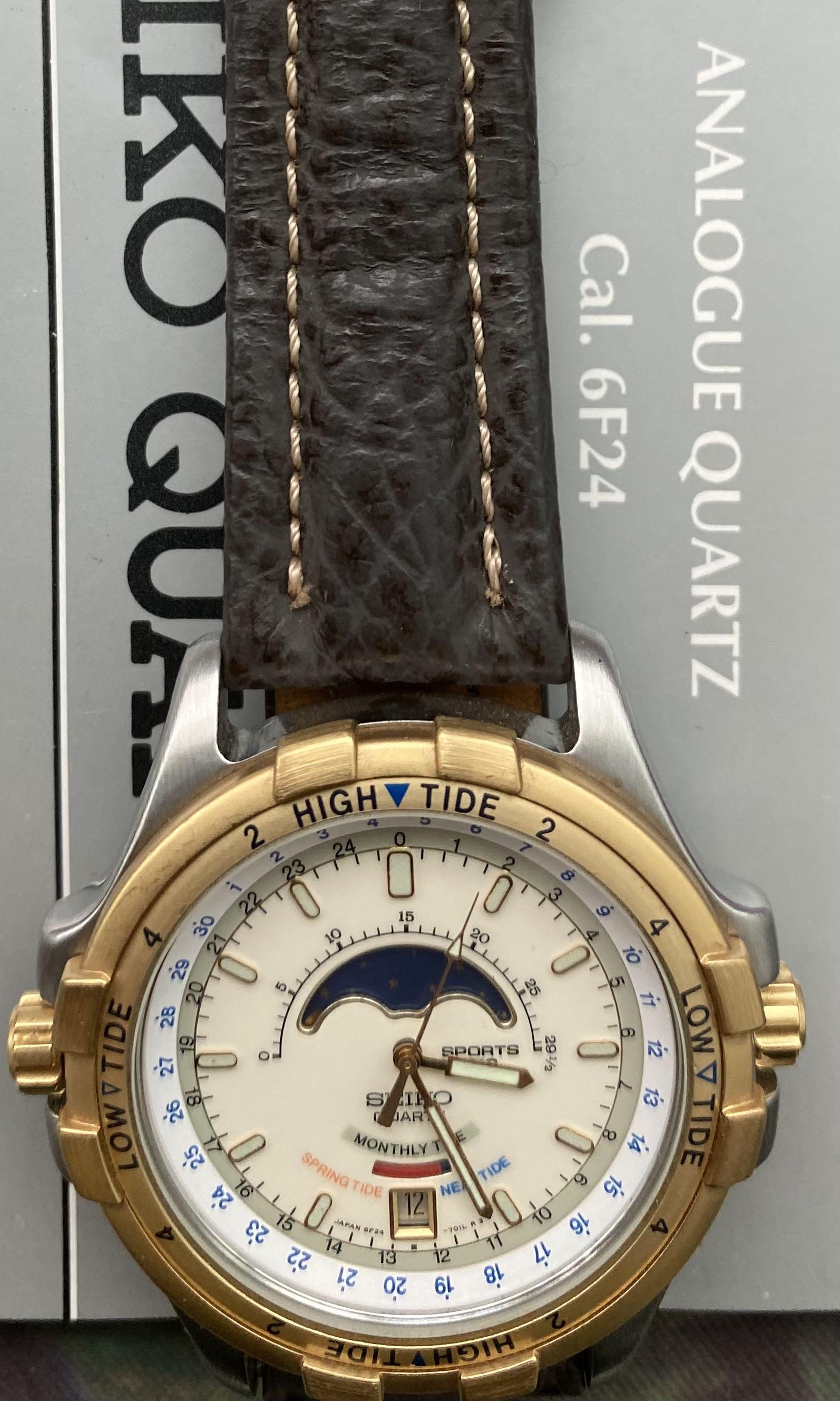 Seiko Quartz 6F24 7010 Men s Fashion Watches Accessories