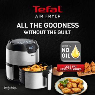 Tefal Easy Fry Deluxe Digital Touch Screen Air Fryer 4.2L XL EY401D27 stainless body no oil needed