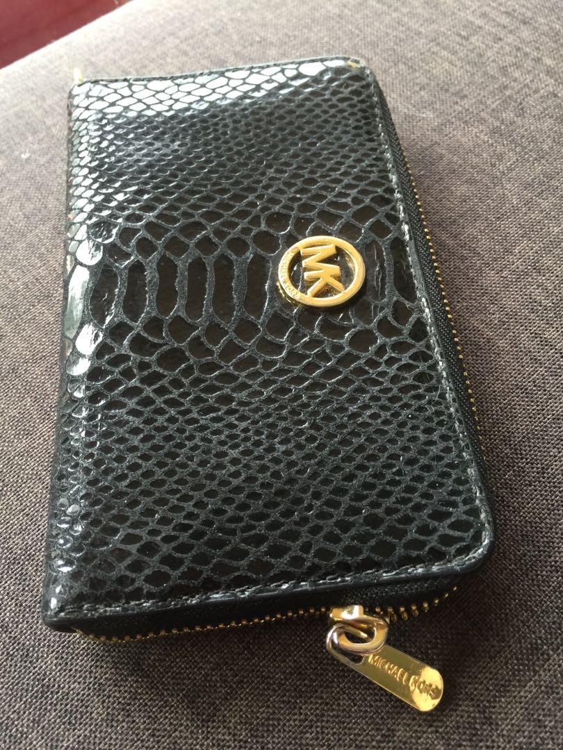 Michael kors discount snakeskin wallet