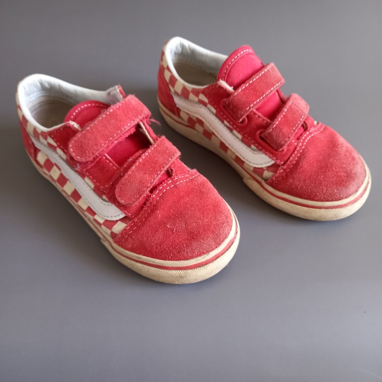 Vans red toddler hot sale shoes
