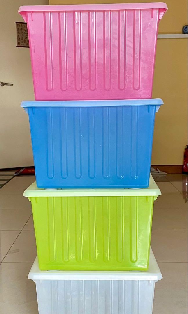 VESSLA IKEA Storage Crate on rollers, Furniture & Home Living