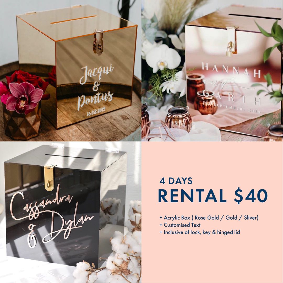 Rental Customised Acrylic Money Box Ang Pao Wedding Card Box With Lid Lifestyle Services Event Party Services On Carousell Rental Customised Acrylic Money Box Ang Pao Wedding Card Box With Lid Lifestyle Services Event Party Services On Carousell