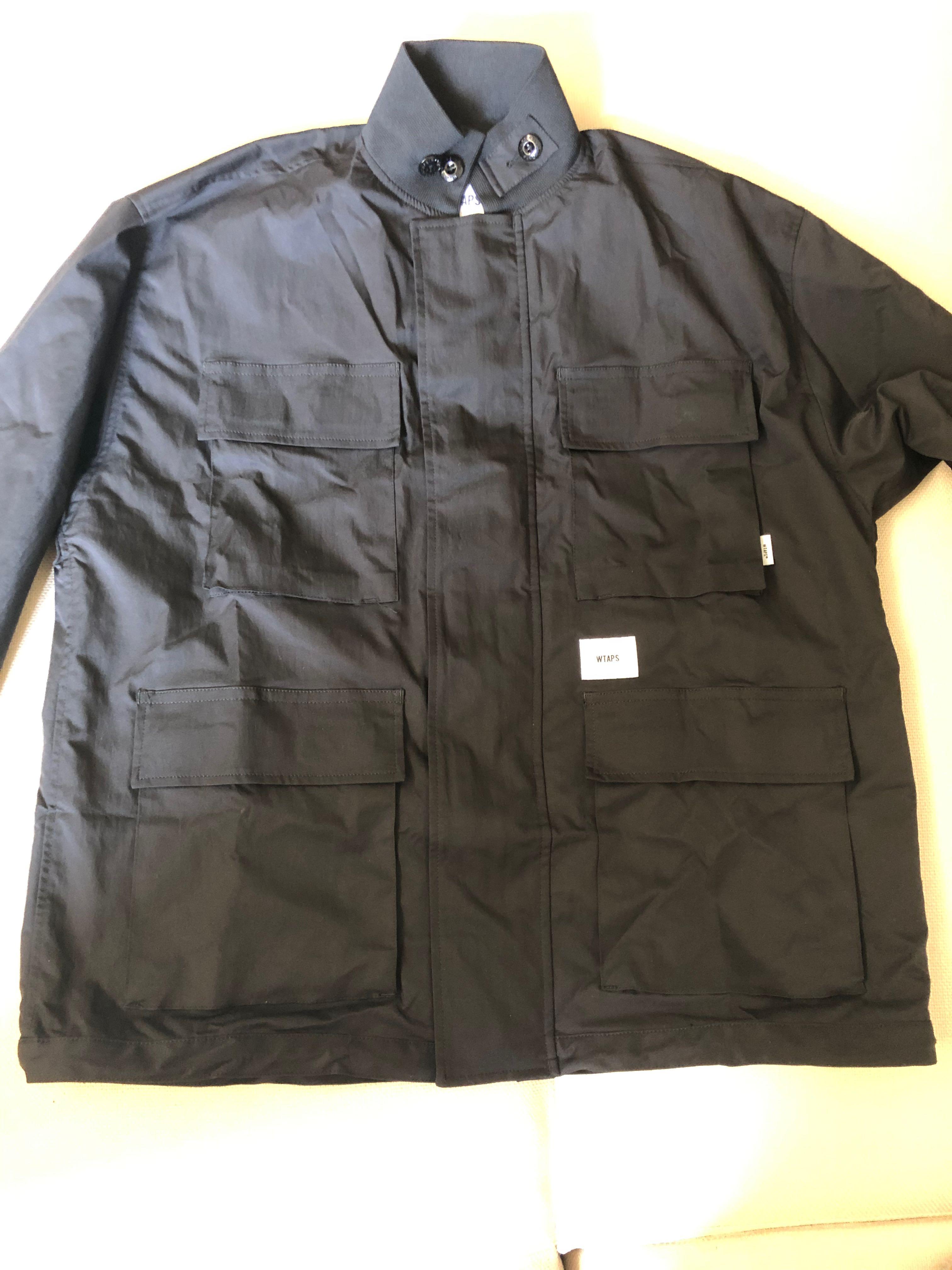 wtaps 18aw felicia jacket poly twill 4 pocket shirt size s black