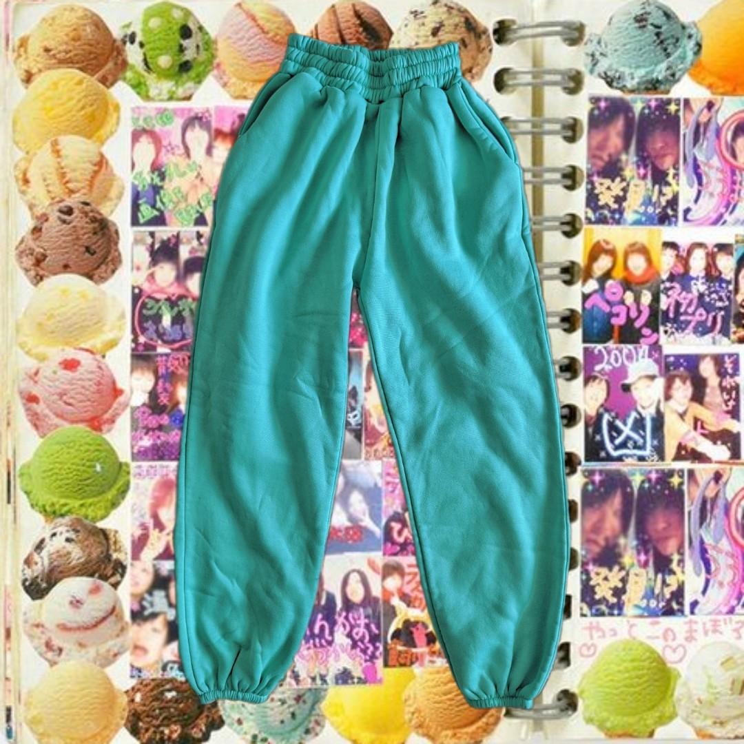 Y2K/ street style mint joggers (Category: Other Bottoms) located in Makati City. Submitted by pocaeto (Listing ID 1099976153, Image 1). Description: 🅿🅻🅴🅰🆂🅴 🆁🅴🅰🅳 waist measurement: 22 inches - 36 inches length: 36 inches DM me if you have questions and inquiries! mode of payment: Gcash only mode of shipping: gogo express/ grab/ lalamove.