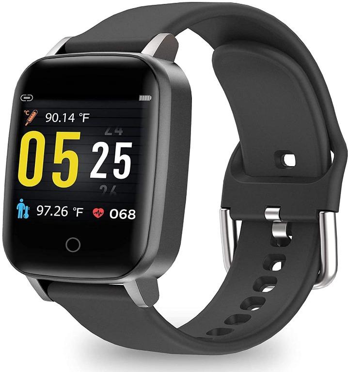 YoYoFit Temp Smart Watch with Heart Rate Body Temperature Monitor fitness Tracker Watch with Thermometer Remote Camera Control Activity Tracker Pedometer Watch for Women and Man Mobile Phones Gadgets ...