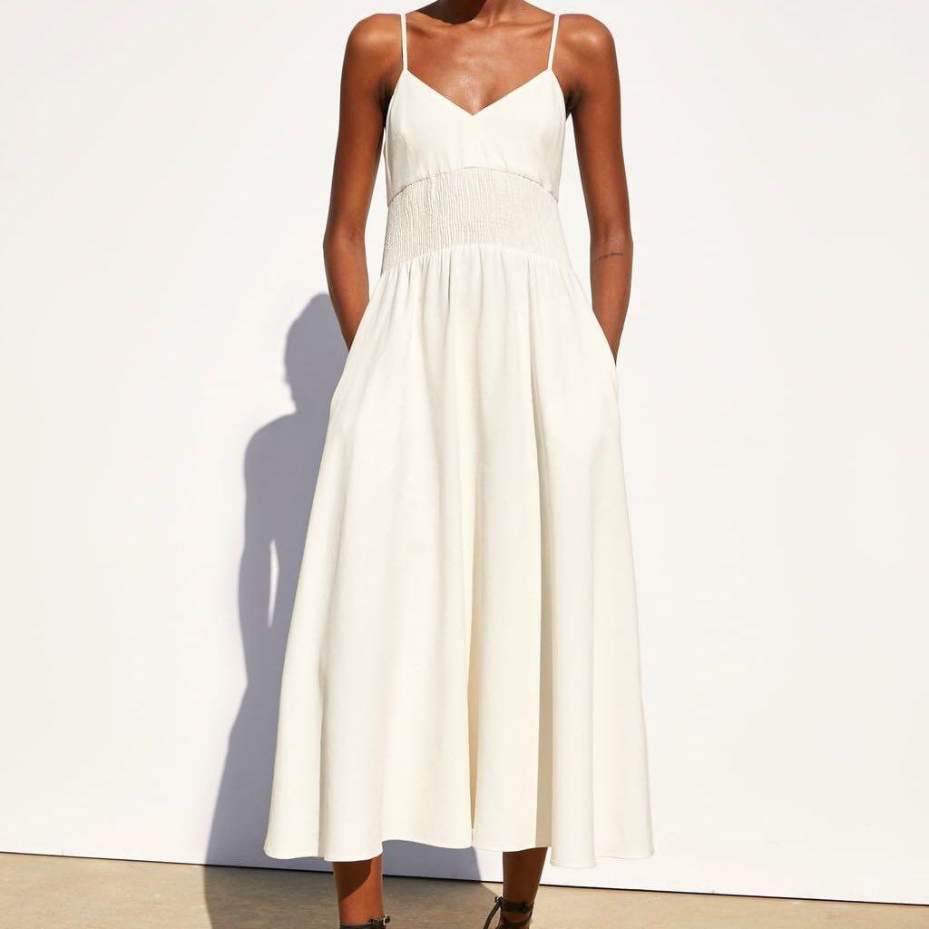 Zara linen maxi hot sale dress