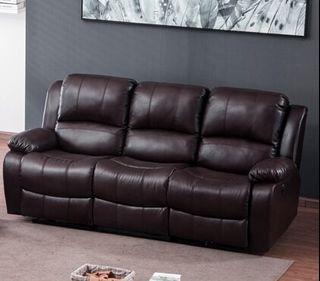 "Year End Offer" 3-Seater Leather Reclining Sofa 