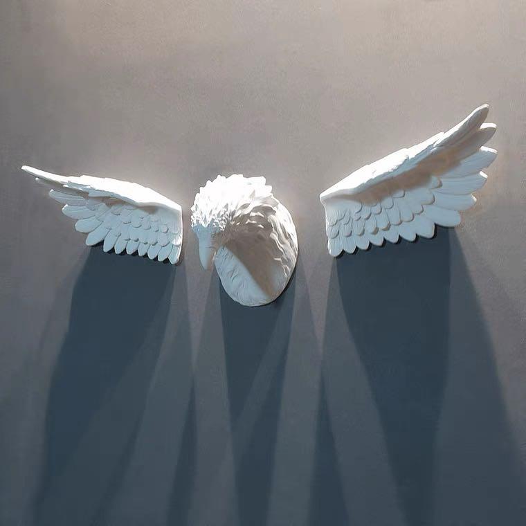 A 30創意老鷹頭壁飾客廳電視背景墻裝飾掛件3d歐式動物壁掛招財 包運送 傢俬 家居 家居裝飾 家居裝飾 其他 Carousell