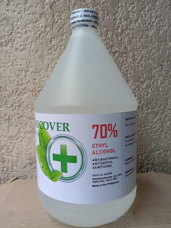 Affordable Alcohol ETHYL and ISOPROPYL (Category: Sanitizers & Disinfectants) located in Manila. Submitted by loveforlabels (Listing ID 1100325326, Image 3). Description: Affordable Alcohol ETHYL and ISOPROPYL in gallon. Scented and unscented Resellers and Distributors are welcome. ₱199 per gallon Globe:0966-8727698 Smart: 0907-7108622.