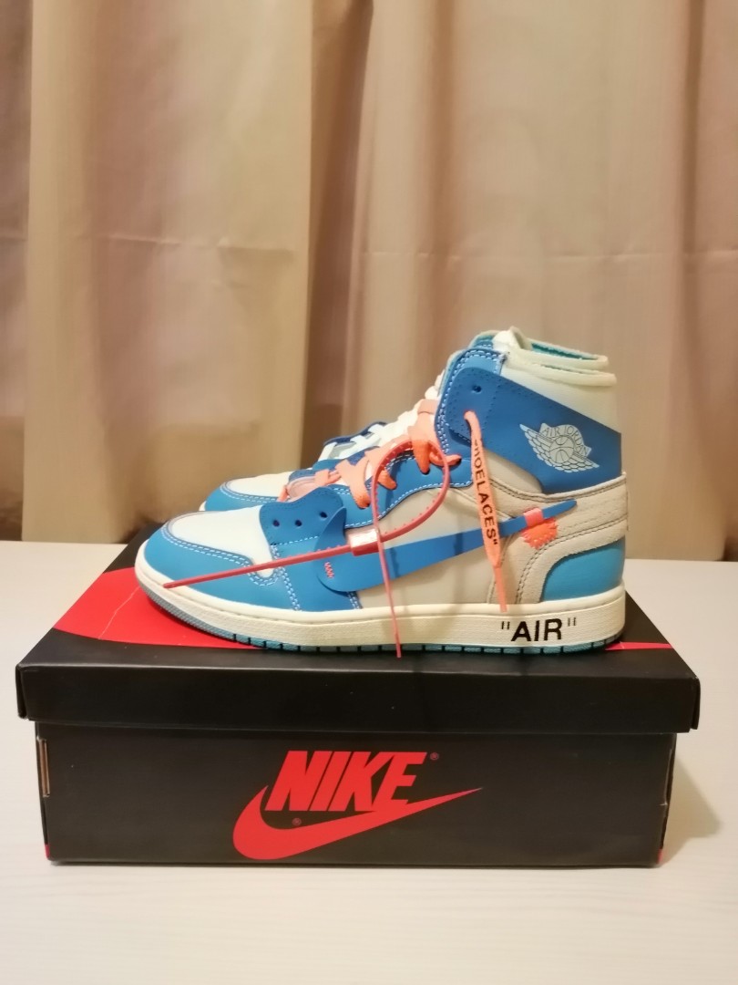 Aj 1 High Off White Unc Men S Fashion Footwear Sneakers On Carousell