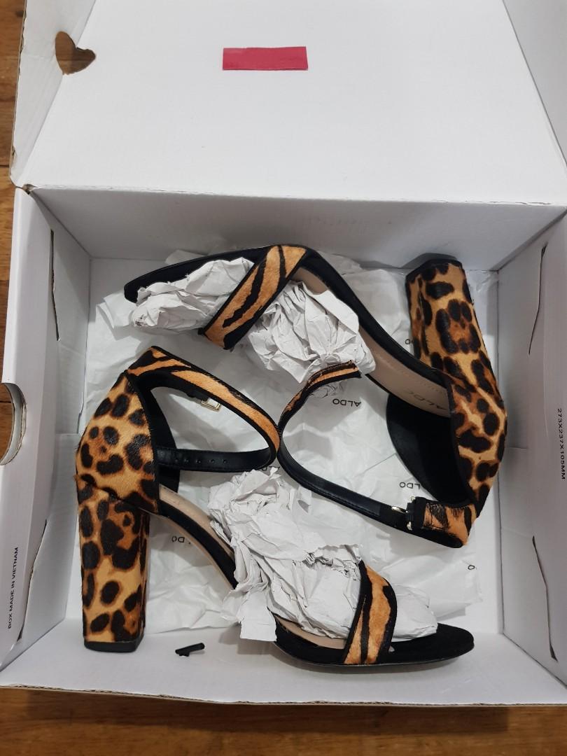 ALDO Leopard High Heels - Used once (Category: Heels) located in Makati City. Submitted by fashionuniversity (Listing ID 1100339029, Image 3). Description: AL-DO Leopard Heels *Bought it for 4'895pesos. *Used once on my Baby's 1st Bday. *size: EU 38 / US 7.5 / UK 5 *w/ Shoe Stopper worth 900 (From aldo also.) *rate: 10/10.