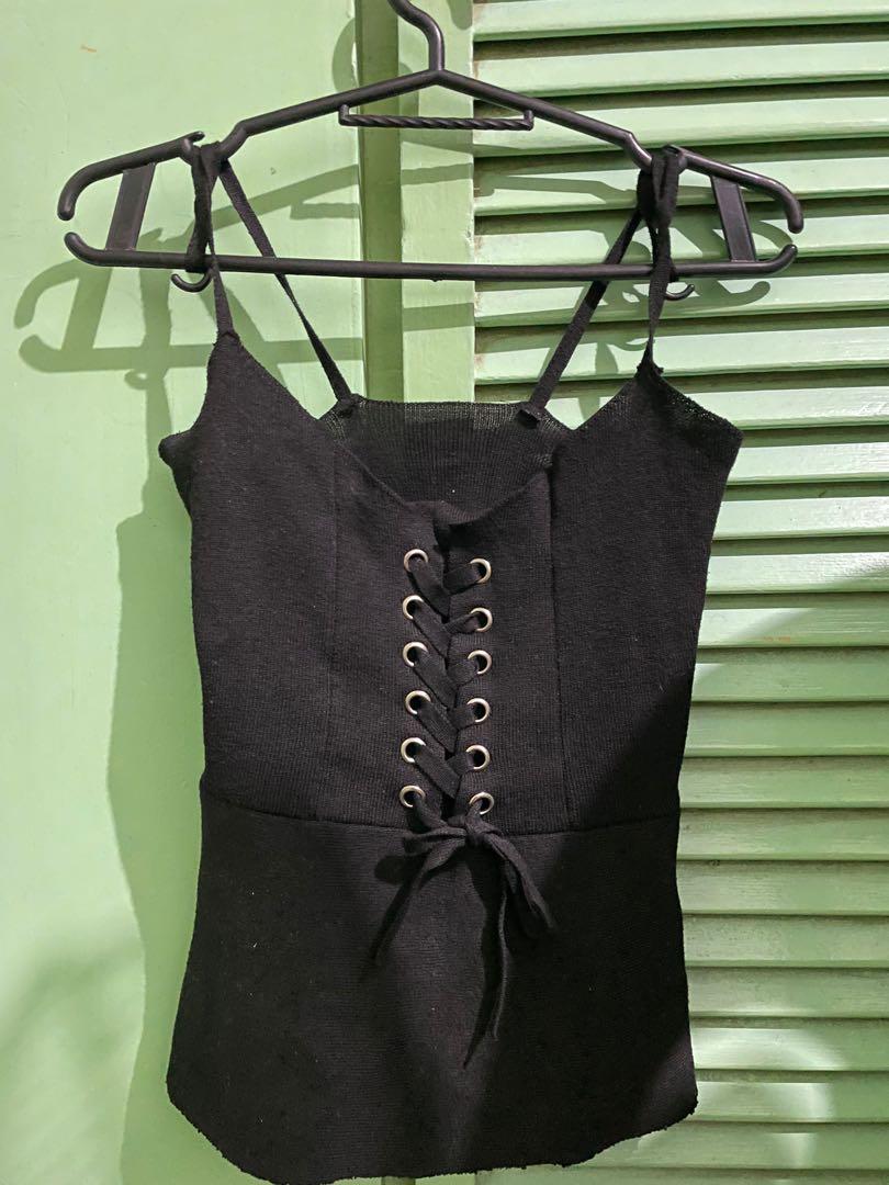 Alt Punk Goth Emo Gothic Sleeveless Sando Top Women S Fashion Tops Sleeveless On Carousell