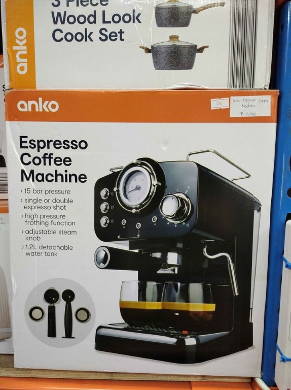 Anko Espresso Coffee Machine, TV & Home Appliances, Kitchen Appliances