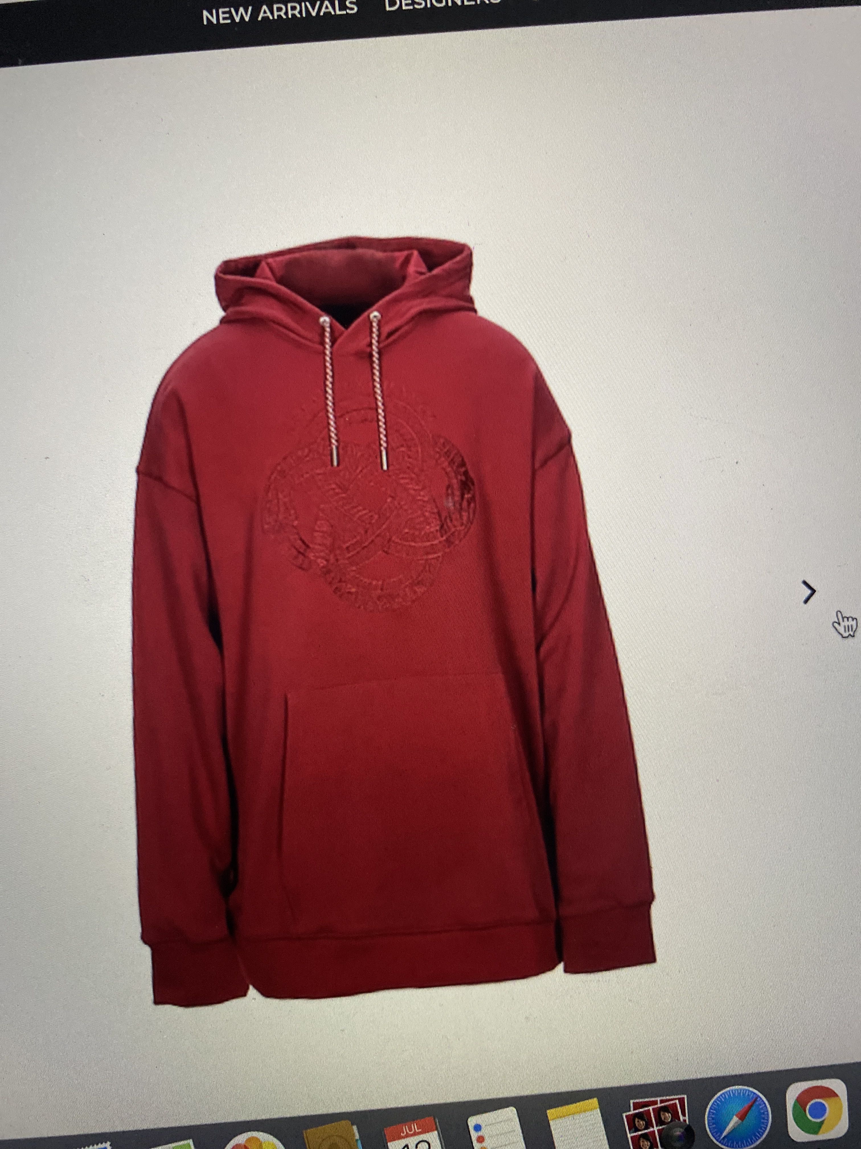Red armani exchange hoodie on sale