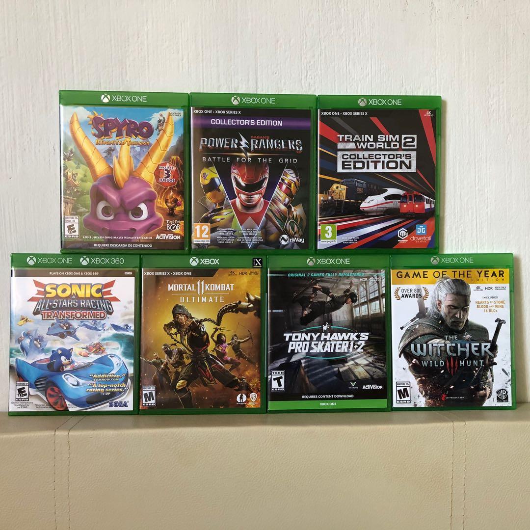 Assorted Used Xbox One and Series Games Sonic Tony Hawk Train Sim World 2  Witcher 3 Spyro Power Rangers, Video Gaming, Video Games, Xbox on Carousell