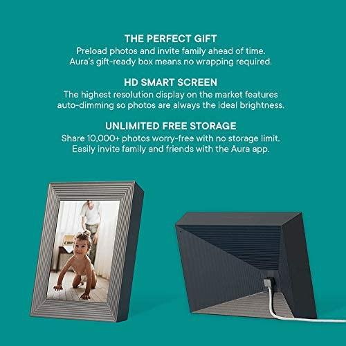 Aura Mason Smart Digital Photo Frame 9 Inch Unlimited Storage HD WiFi