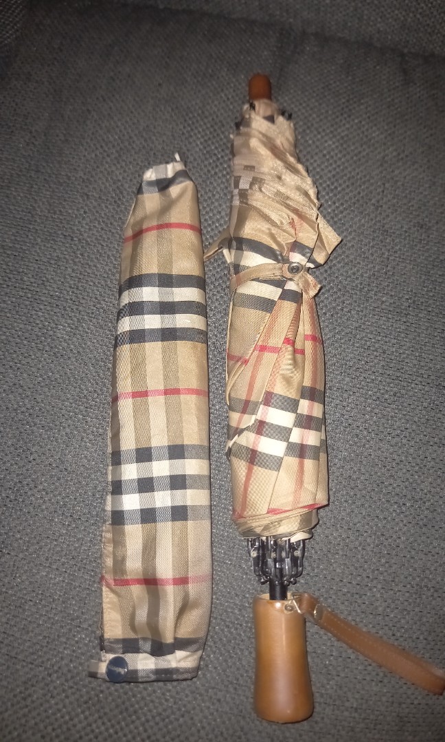 Burberry umbrella wooden handle cheap