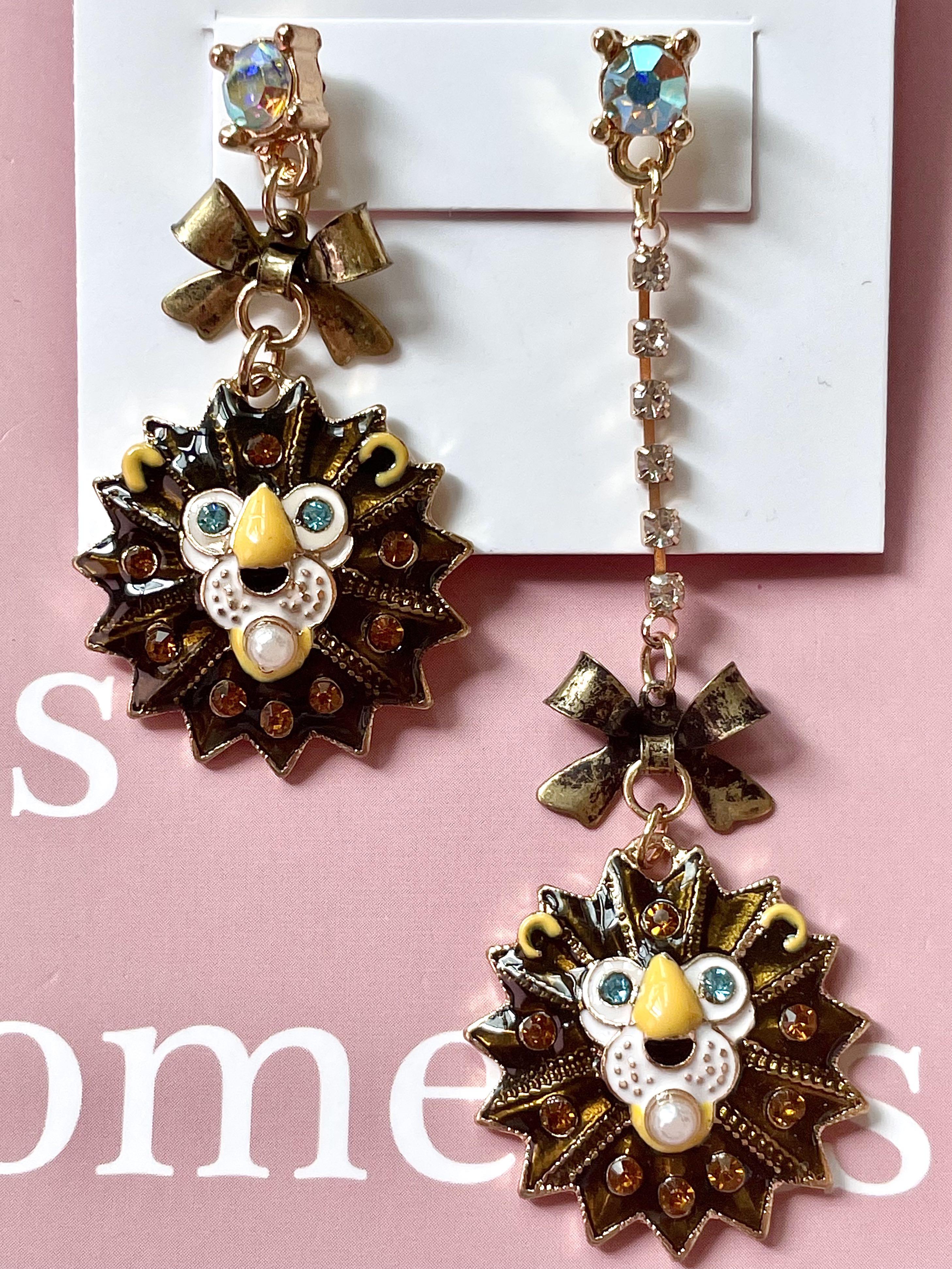 Betsey johnson lion earrings cheap