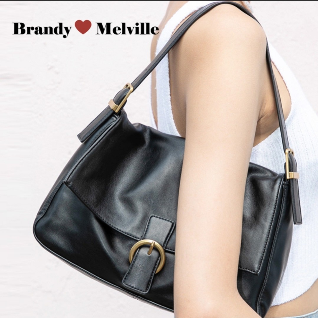 Black Brandy Melville Purse  Purses, Leather zipper, Leather