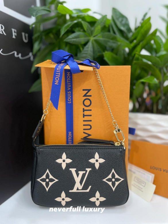 Louis Vuitton Empreinte Monogram Giant Mini Pochette Accessories Black Beige