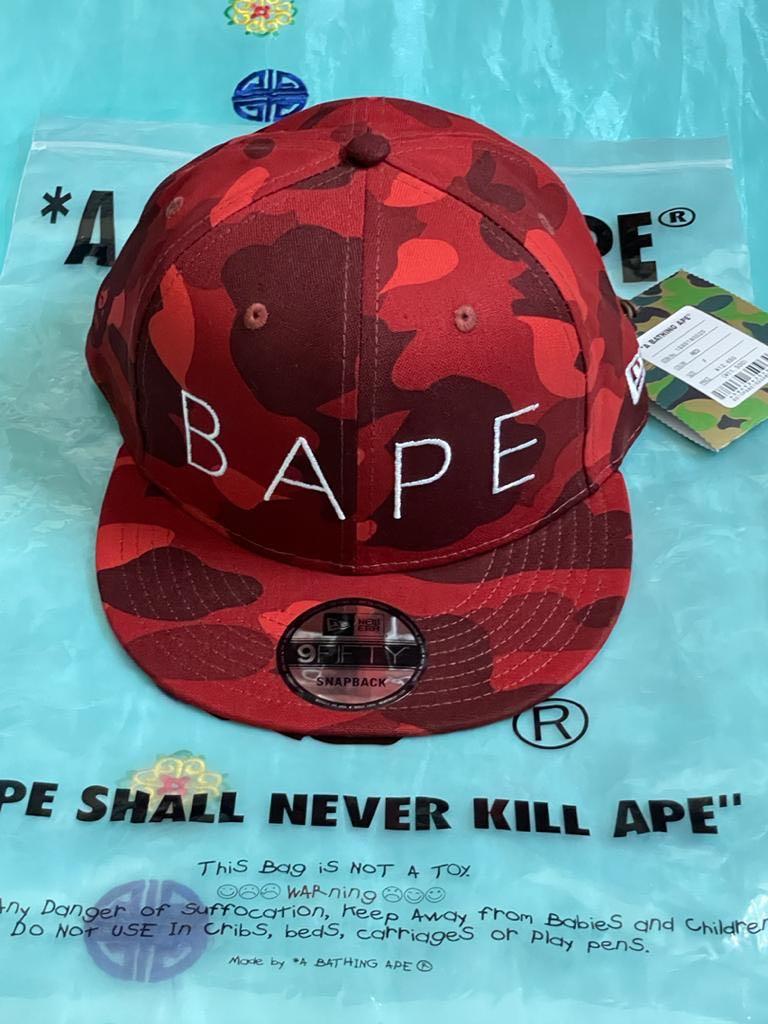 Bnwt Bape X New Era Color Camo Snapback Men S Fashion Accessories Caps Hats On Carousell