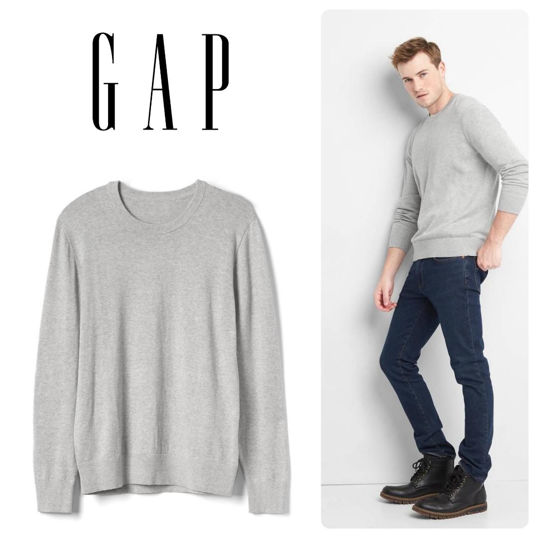 Brand New with tag Gap Men Grey Longsleeve Sweater Knit Sweatshirt