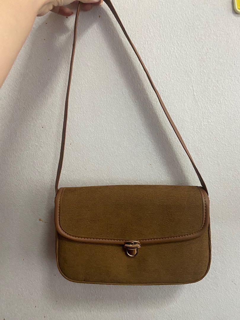 brandy melville brown shoulder bolsa