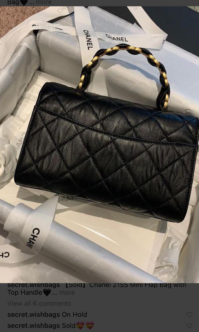 Chanel Mini flap handle bag but small size S21 not the mini bag, Luxury,  Bags & Wallets on Carousell