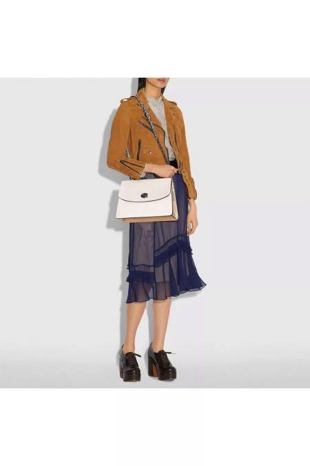 Coach Parker Top Handle 32 in Colourblock with Snakeskin Detail