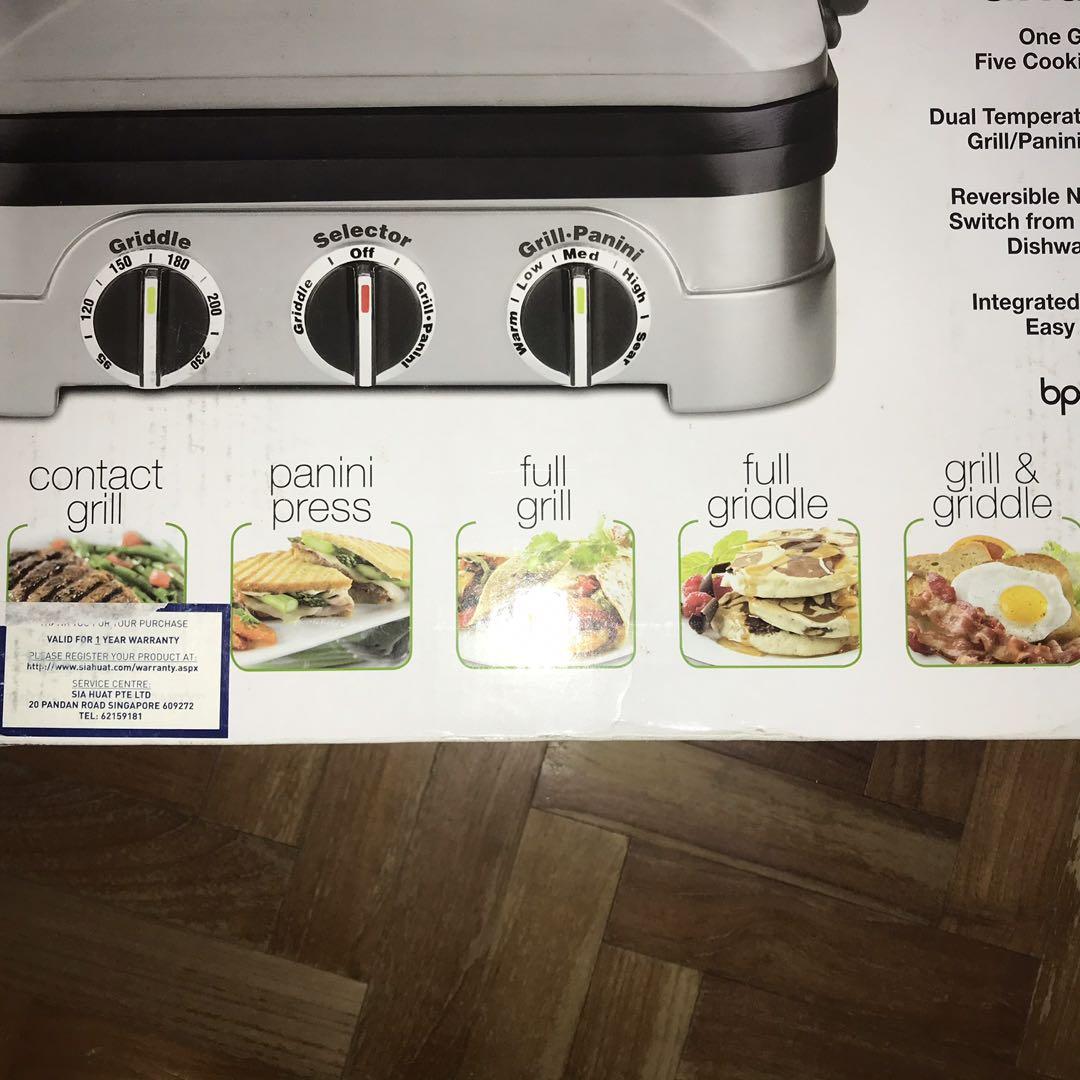 cuisinart panini press 5 in 1