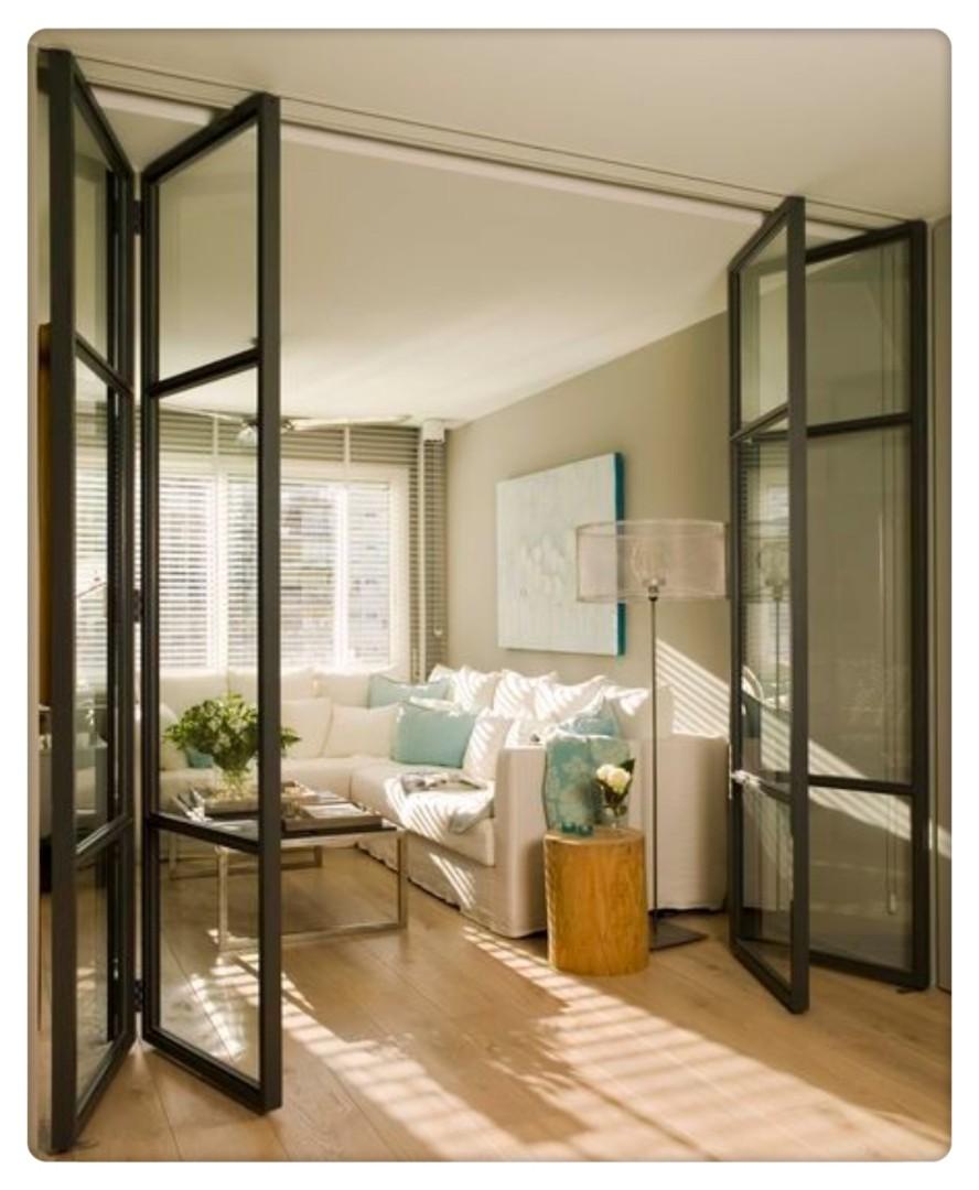 Divide Hall Room Stairway with Aluminium Framed Bifold Swing Sliding