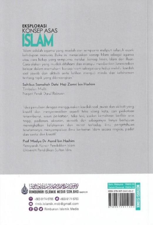 Eksplorasi Konsep Asas Islam  Mohd Rashidi Omar, Books 
